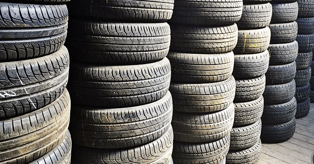 tayar baru dan terpakai